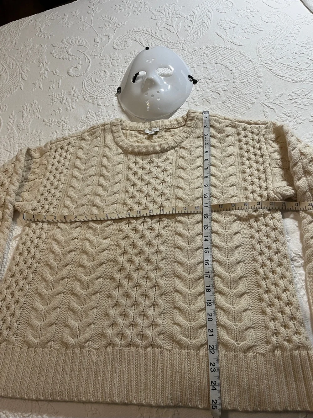 JJill Lambswool Women’s Cream Cable Knit Sweater